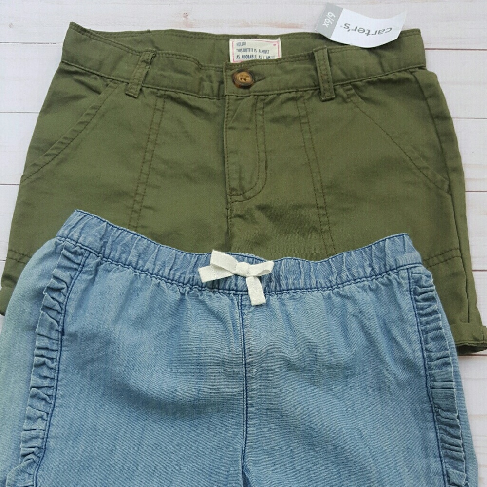 Carter's girls shorts-New-  set of 2. Size 6x